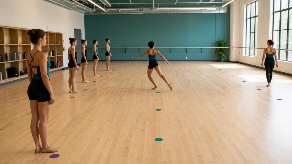 Across-the-Floor Dance Drills: Spacing and Safe Reentry